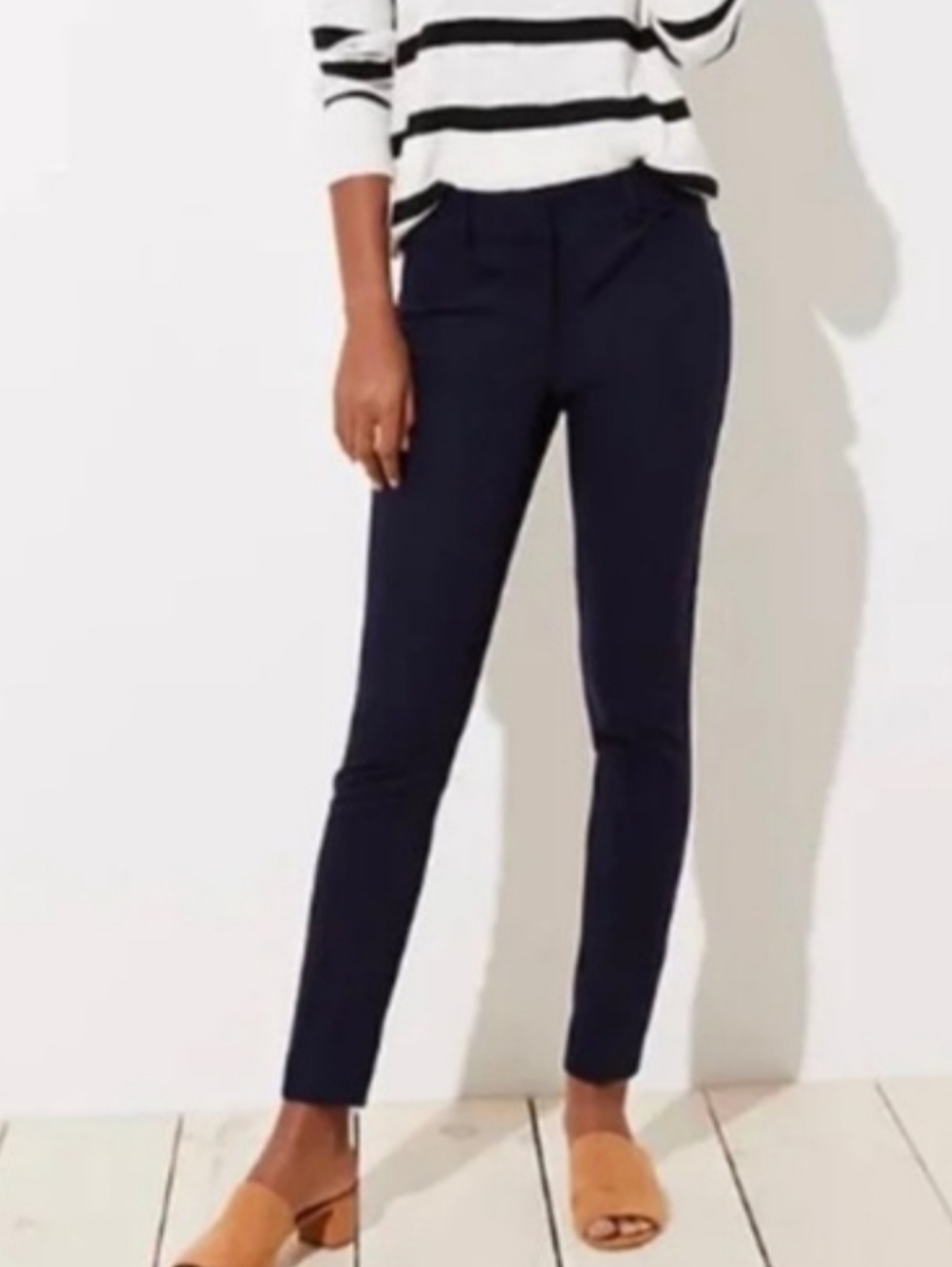 NEW LOFT Navy Marissa Skinny Pant Trousers